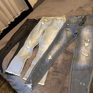 No Boundaries- Crop Flare and High Rise Jeans